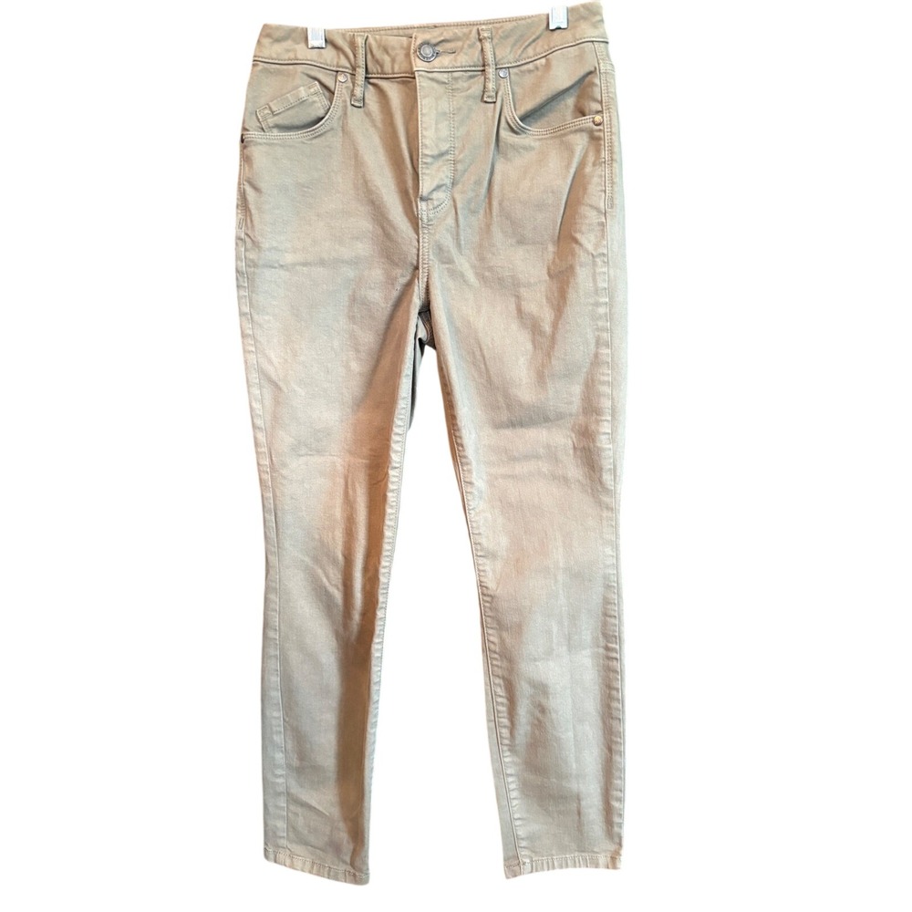 Simply‎ Vera Vera Wang Skinny Ankle Pants Olive Green Denim Sz 6 400719096084